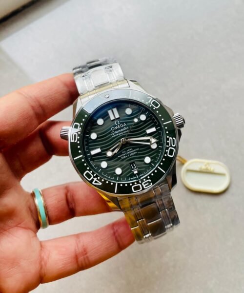 Seamaster Diver 300M SS/Green Ceramic Bezel ORF 1:1 Best Edition Green Dial on SS Bracelet A8800
