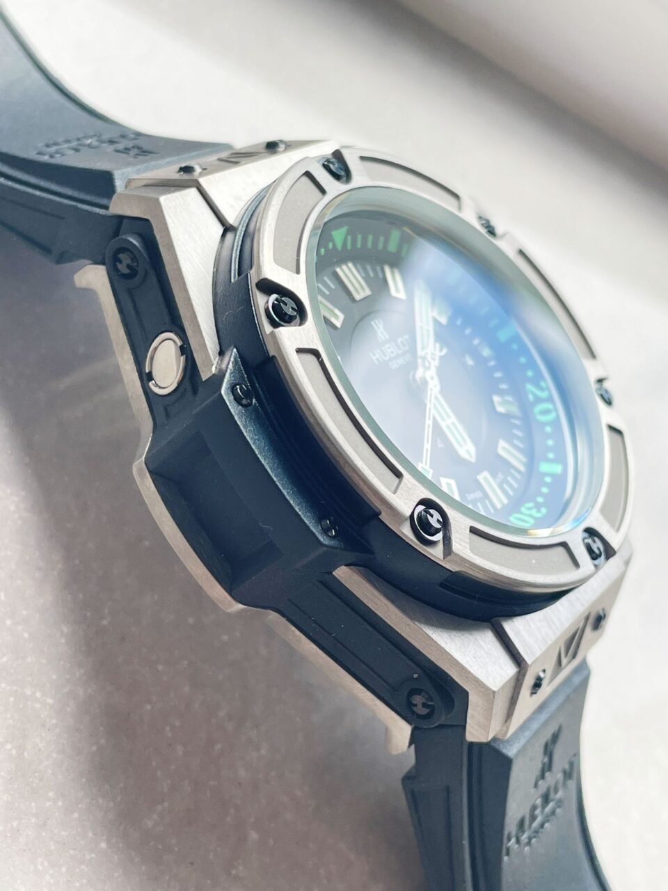 King Power Diver Oceanographic 48 mm titanium case black gummy strap 8215 mayota movement - Image 5