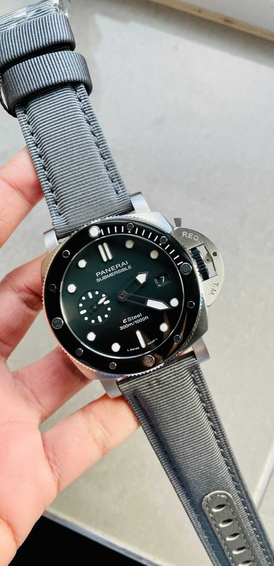 PAM1288 Y SBF 1:1 Best Edition Gray Dial on Gray Nylon Strap P900 - Image 5