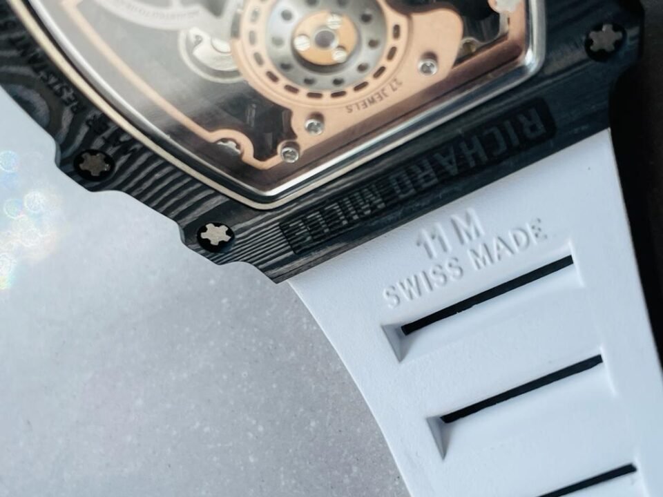 RM21-01 RG Tourbillon RMF Best Edition Skeleton Dial on White Rubber Strap - Image 5