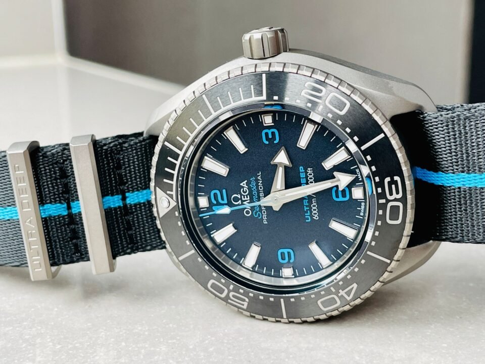Seamaster 6000M Ultra Deep SS SBF 1:1 Best Edition Black Dial on Black Nylon Strap A8912 Super Clone - Image 4