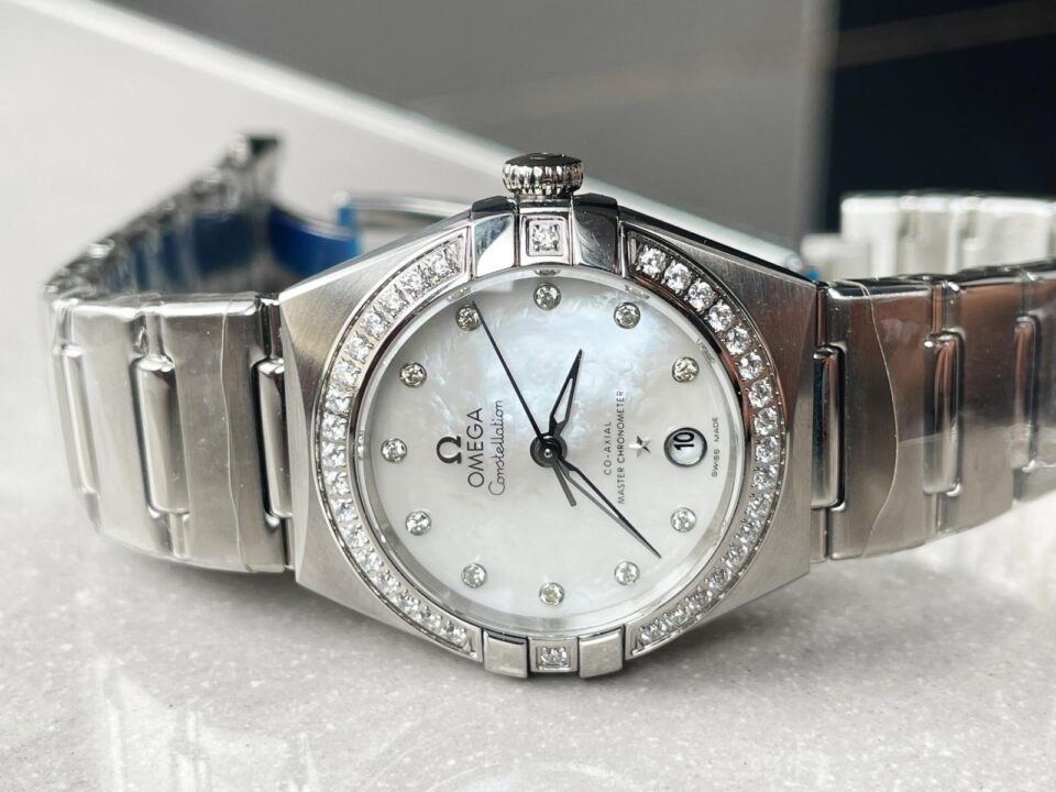 Constellation Co‑Axial Master 29 mm Silver dial White dial on Diamond bezel - Image 5