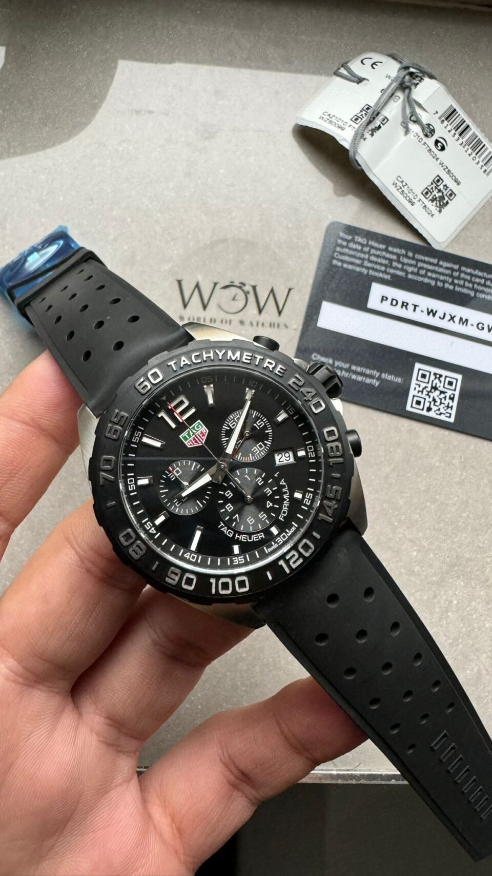 Formula 1 Tag Chronograph Quartz CAZ1010.FT8024 black dail rubber strap OGF - Image 2