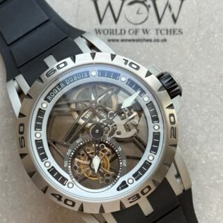 Excalibur Titanium Bezel BBR Best Edition Titanium Skeleton Dial on Black rubber Strap A2136 Tourbillon V4