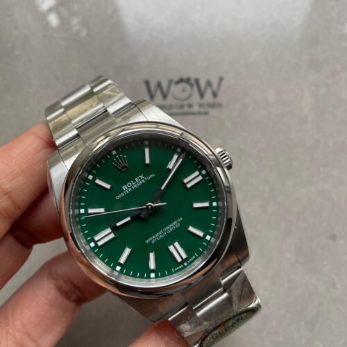 Oyster Perpetual 124300 41mm 904L Clean 1:1 Best Edition Green Dial On SS Bracelet VR3230