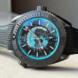 Planet Ocean 45.5mm GMT Worldtimer Real Ceramic VSF 1:1 Best Edition Black/blue Dial On Black Rubber Strap Super Clone 8938 - Image 16