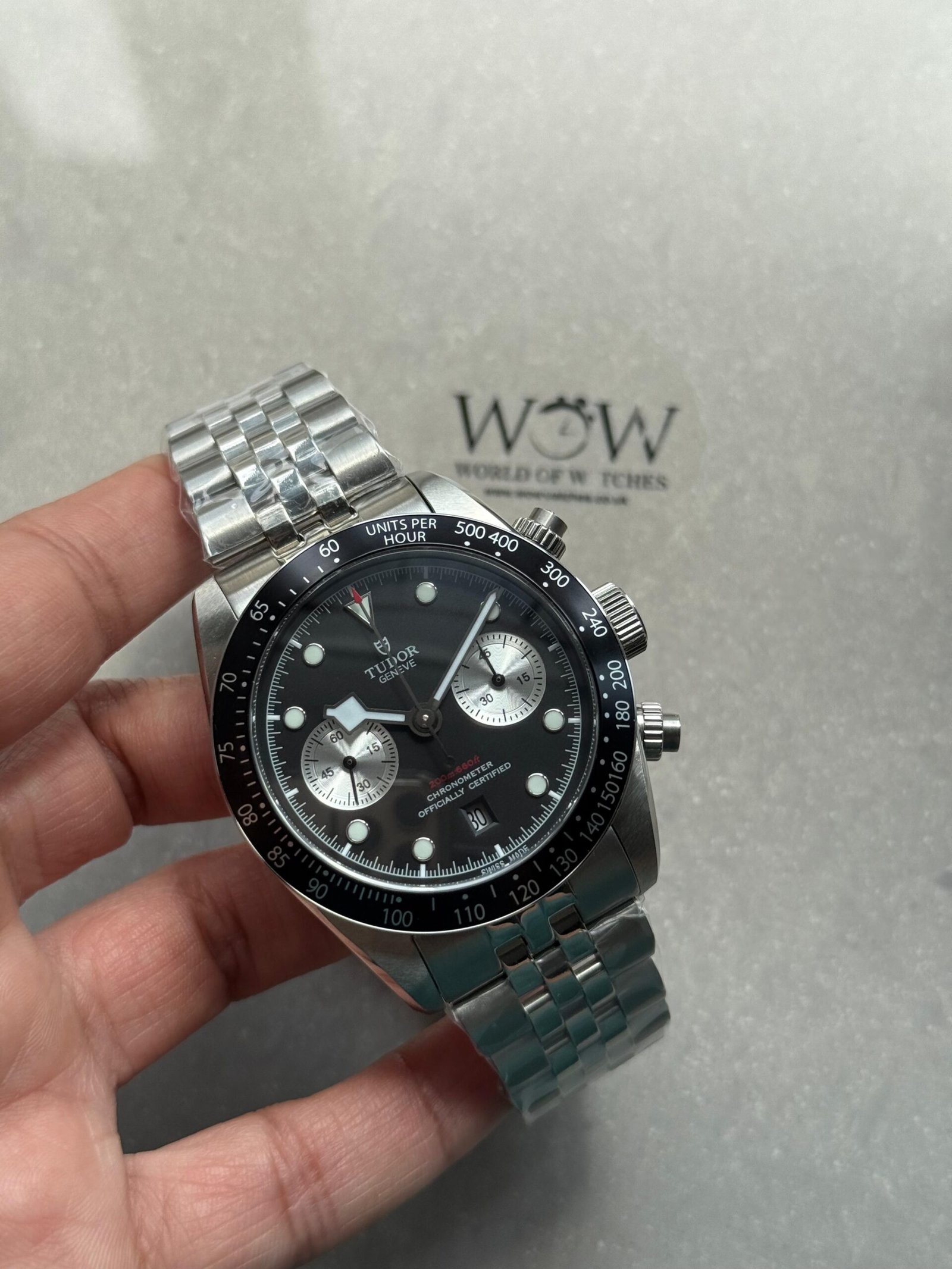 Black Bay Chrono M79360N SS ZF 1:1 Best Edition Black Dial On SS Bracelet DD7750