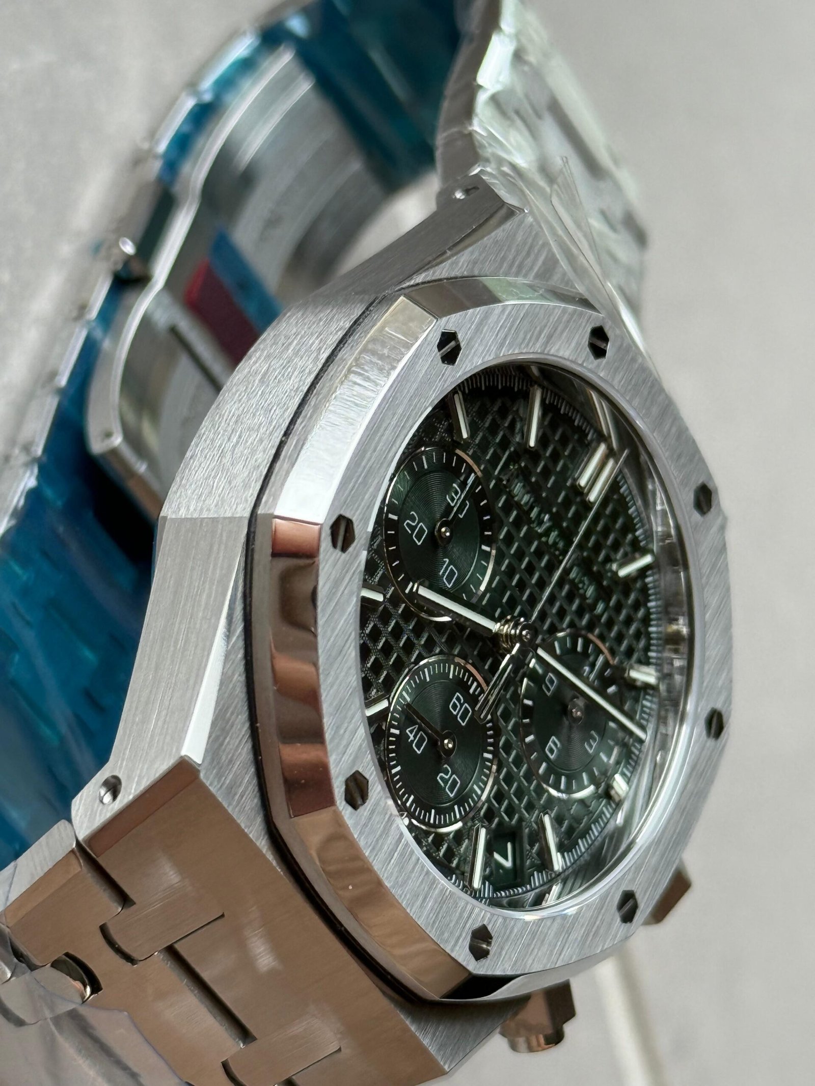 Royal Oak Chrono 26240 SS DDF 1:1 Best Edition Green Dial on SS Bracelet DD4401 - Image 4