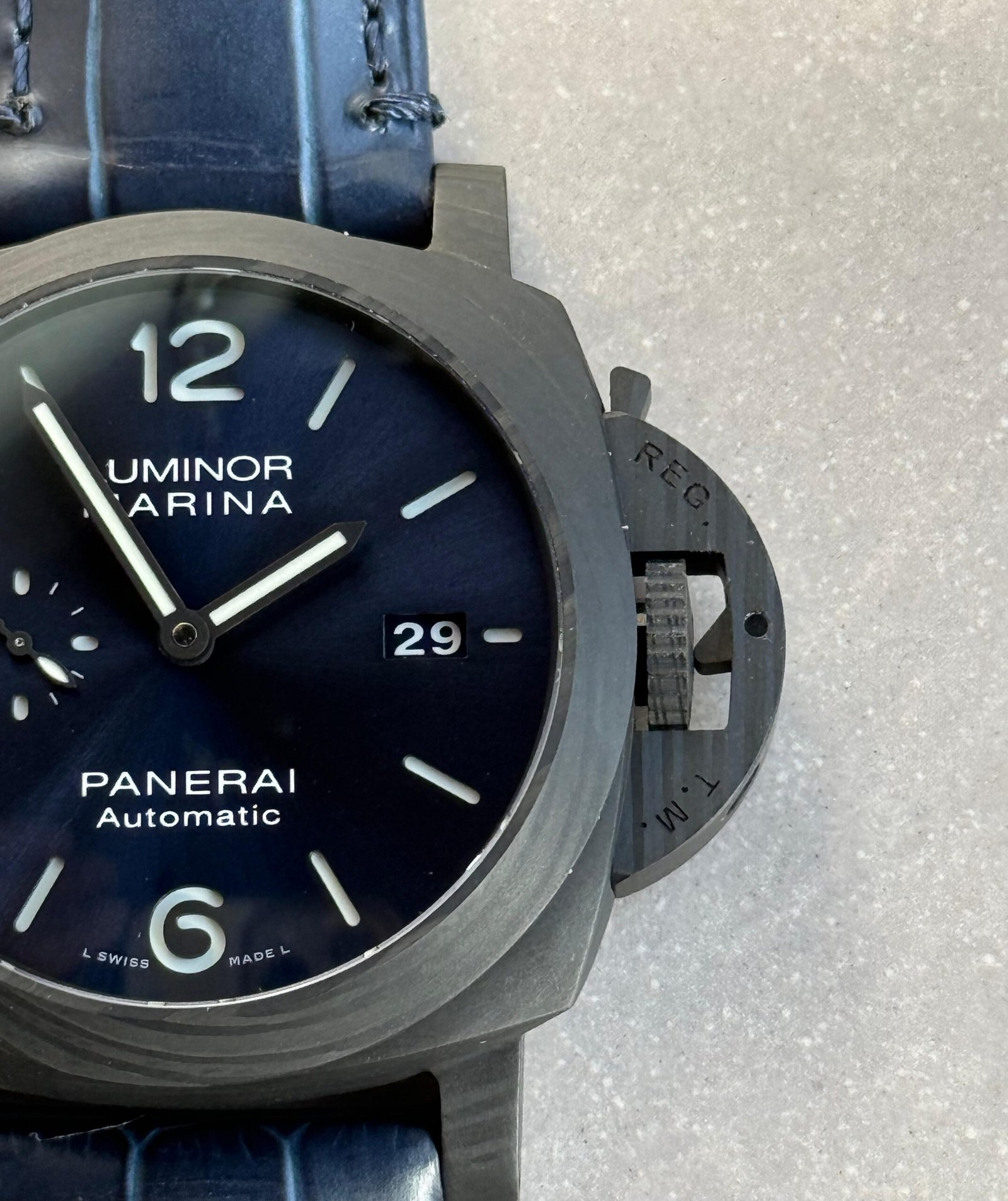 PAM1664 Carbotech VSF 1:1 Best Edition on Blue Leather Strap P.9010 - Image 9