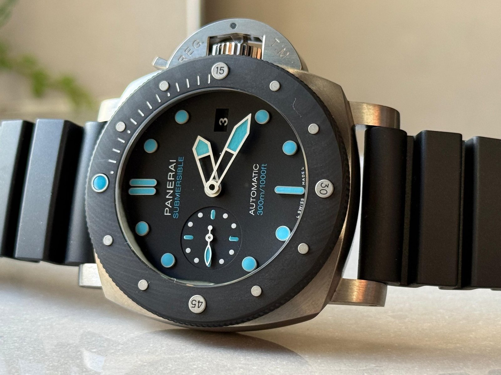 PAM799 Submersible BMG tech VSF 1:1 best edition on black rubber strap - Image 3