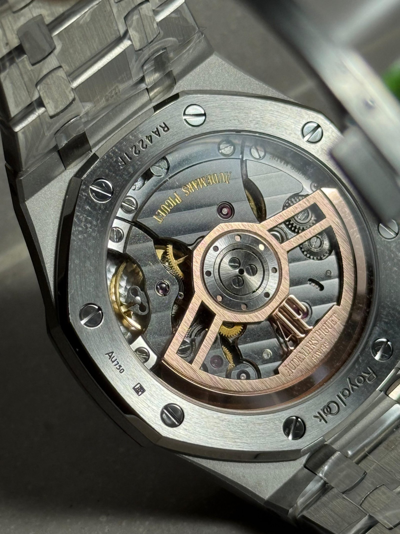 Royal Oak 41mm 15510 BC SS ZF 1:1 Best Edition Ice Blue Textured Dial on SS Bracelet SA4302 V3 - Image 8