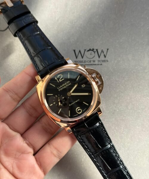 PAM908 Luminor Due VSF Best Edition Black Dial on Black Leather Strap AXXXIV