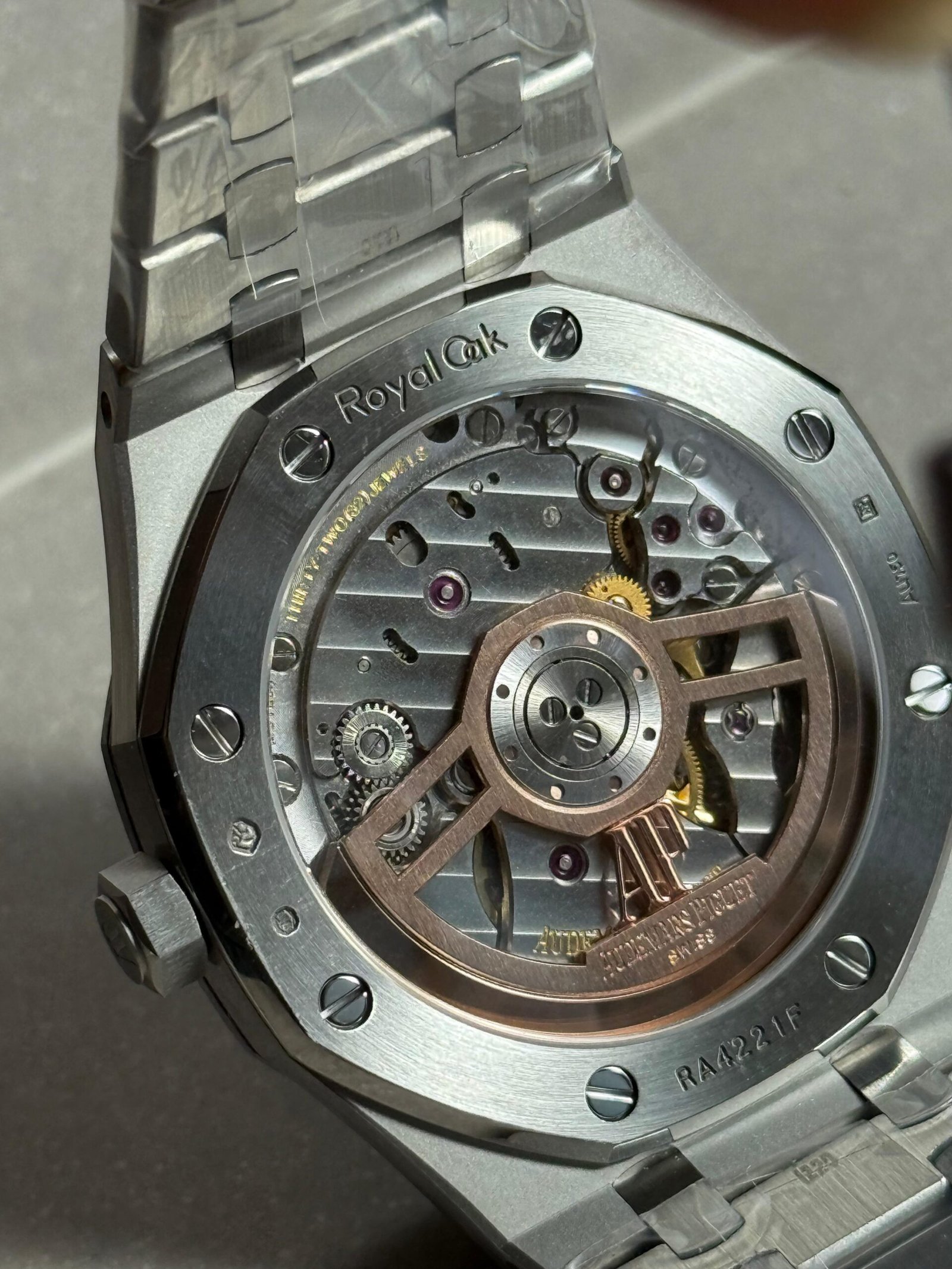 Royal Oak 41mm 15510 BC SS ZF 1:1 Best Edition Ice Blue Textured Dial on SS Bracelet SA4302 V3 - Image 9