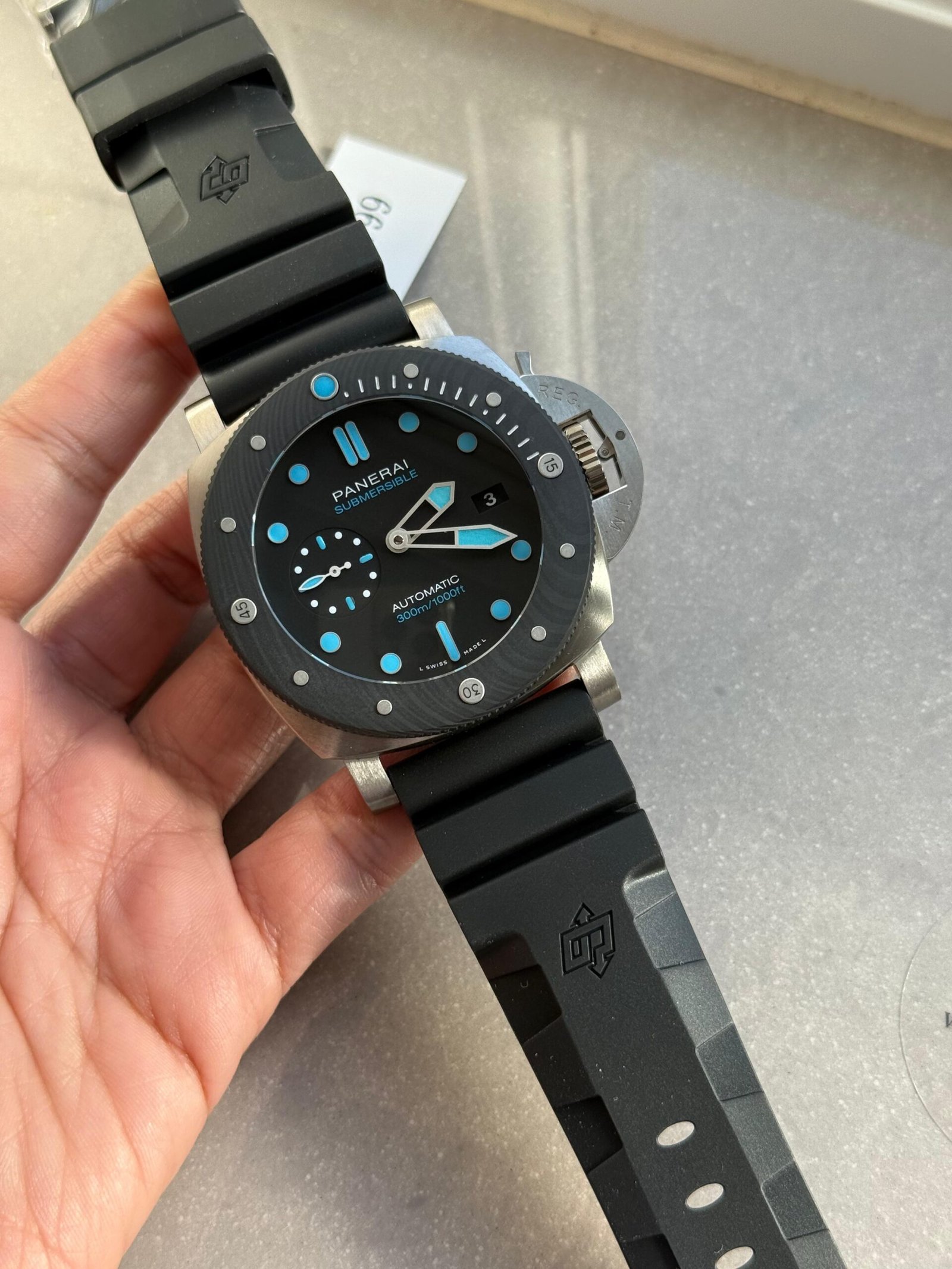 PAM799 Submersible BMG tech VSF 1:1 best edition on black rubber strap - Image 12