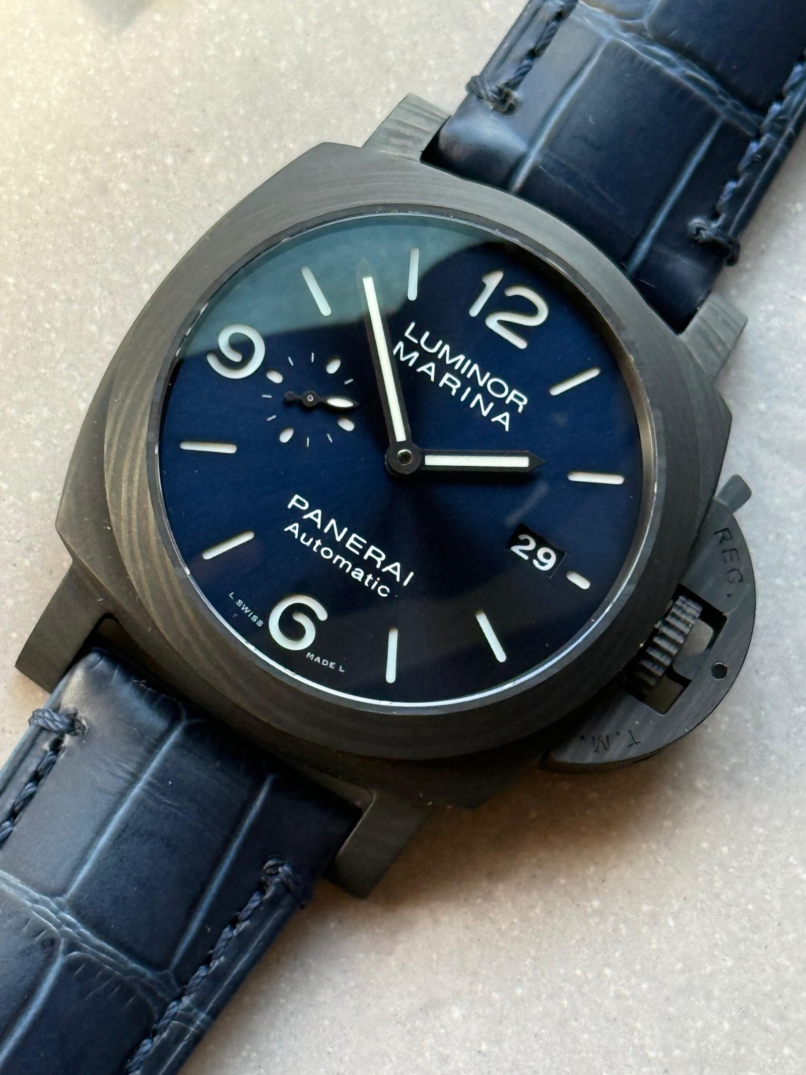 PAM1664 Carbotech VSF 1:1 Best Edition on Blue Leather Strap P.9010 - Image 6