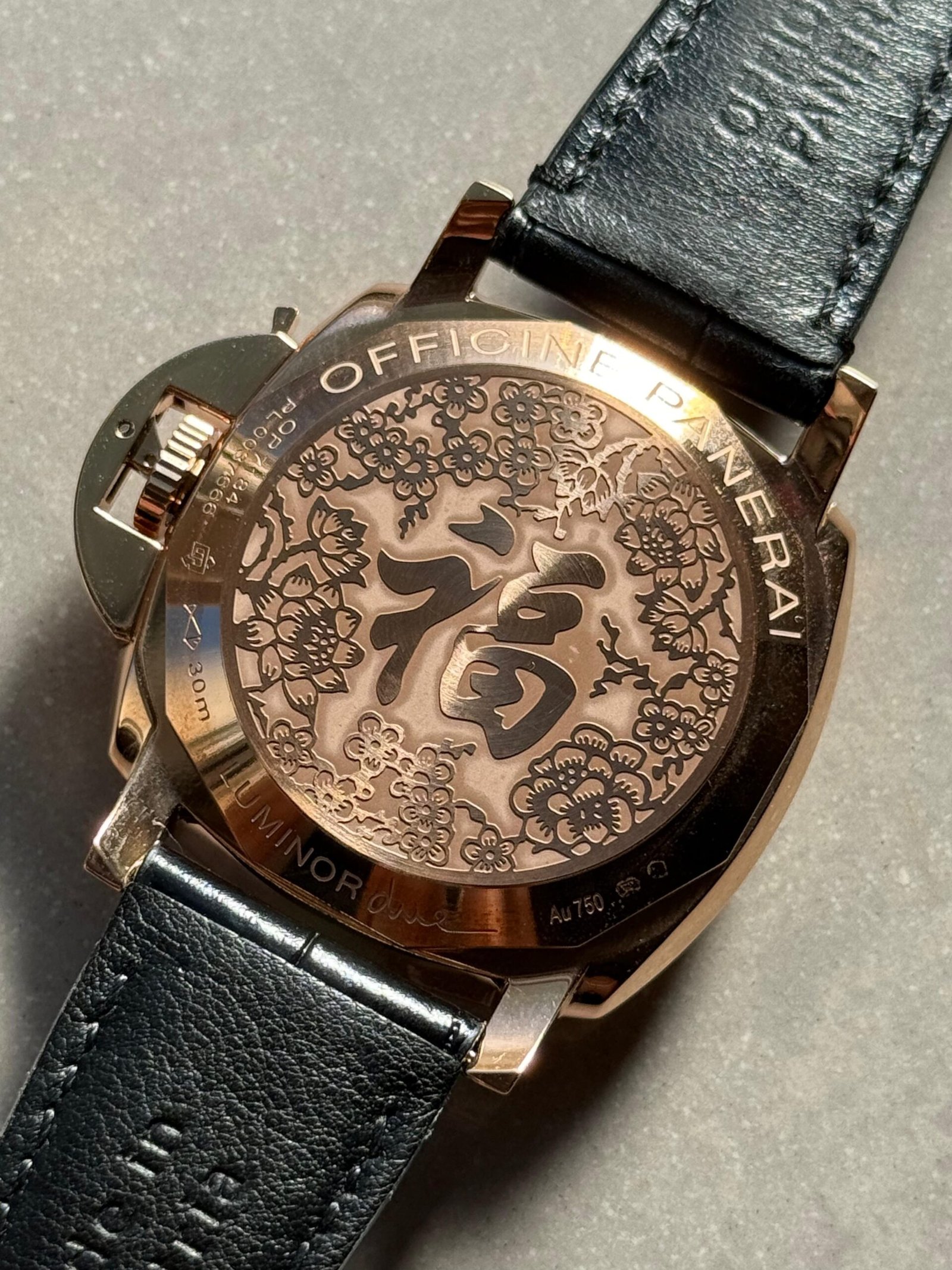 PAM908 Luminor Due VSF Best Edition Black Dial on Black Leather Strap AXXXIV - Image 15