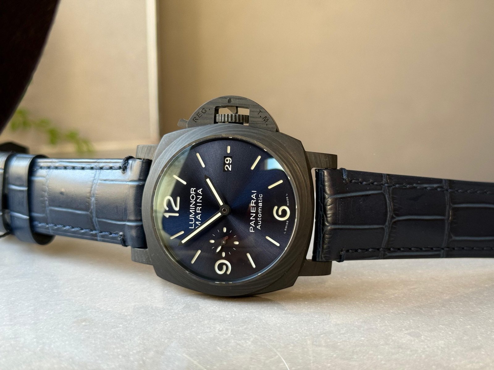 PAM1664 Carbotech VSF 1:1 Best Edition on Blue Leather Strap P.9010 - Image 3