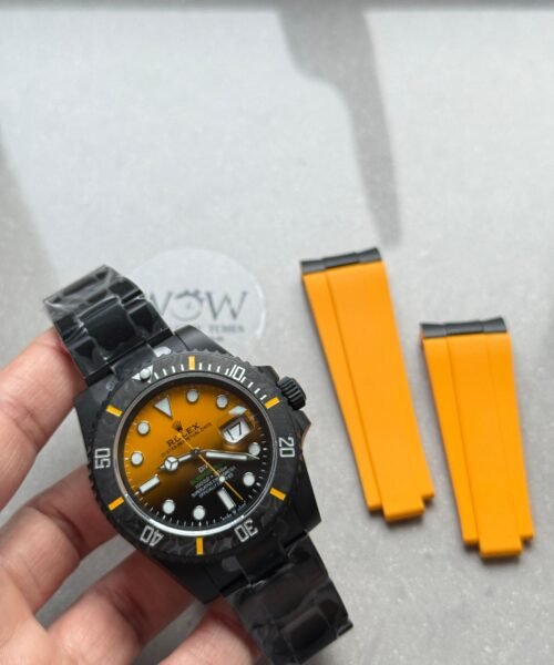 Submariner DIW DLC VSF 1:1 Best Edition Black/Orange Dial on DLC Bracelet VS3135