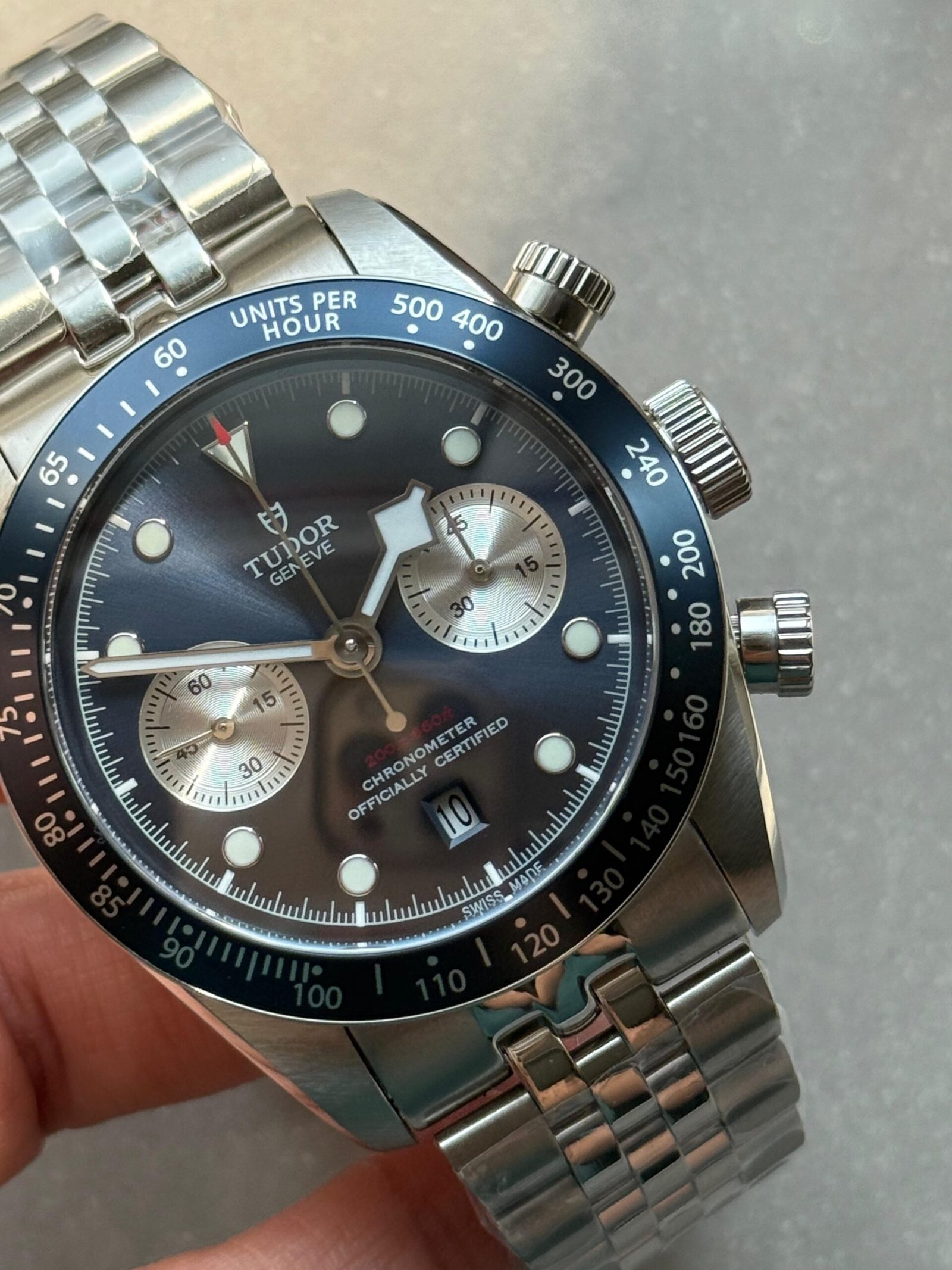 Black Bay Chrono M79360N SS ZF 1:1 Best Edition Blue Dial On SS Bracelet DD7750 - Image 2