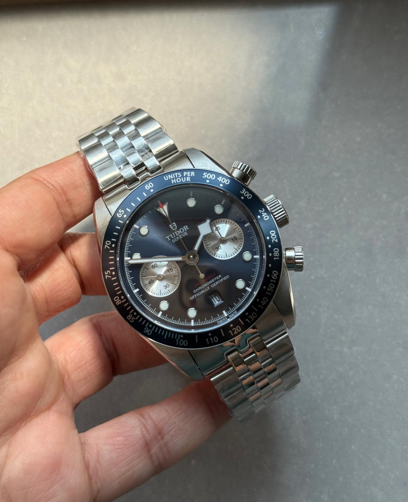 Black Bay Chrono M79360N SS ZF 1:1 Best Edition Blue Dial On SS Bracelet DD7750 - Image 12