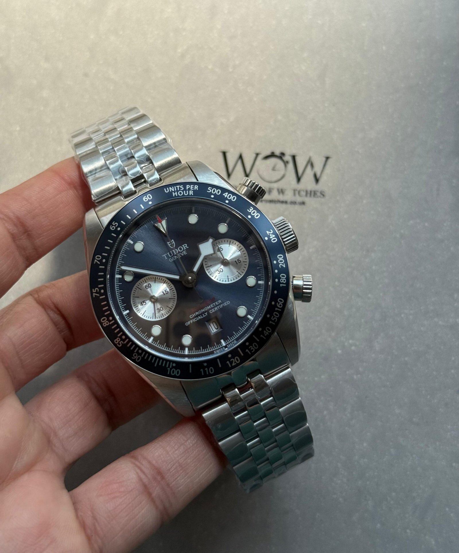 Black Bay Chrono M79360N SS ZF 1:1 Best Edition Blue Dial On SS Bracelet DD7750 - Image 10