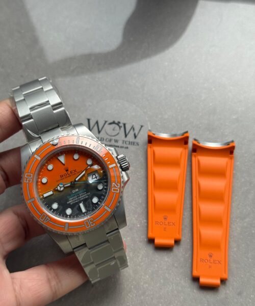 Submariner DIW Sandblasted VSF 1:1 Best Edition Orange Grey Dial on SS Bracelet VS3135