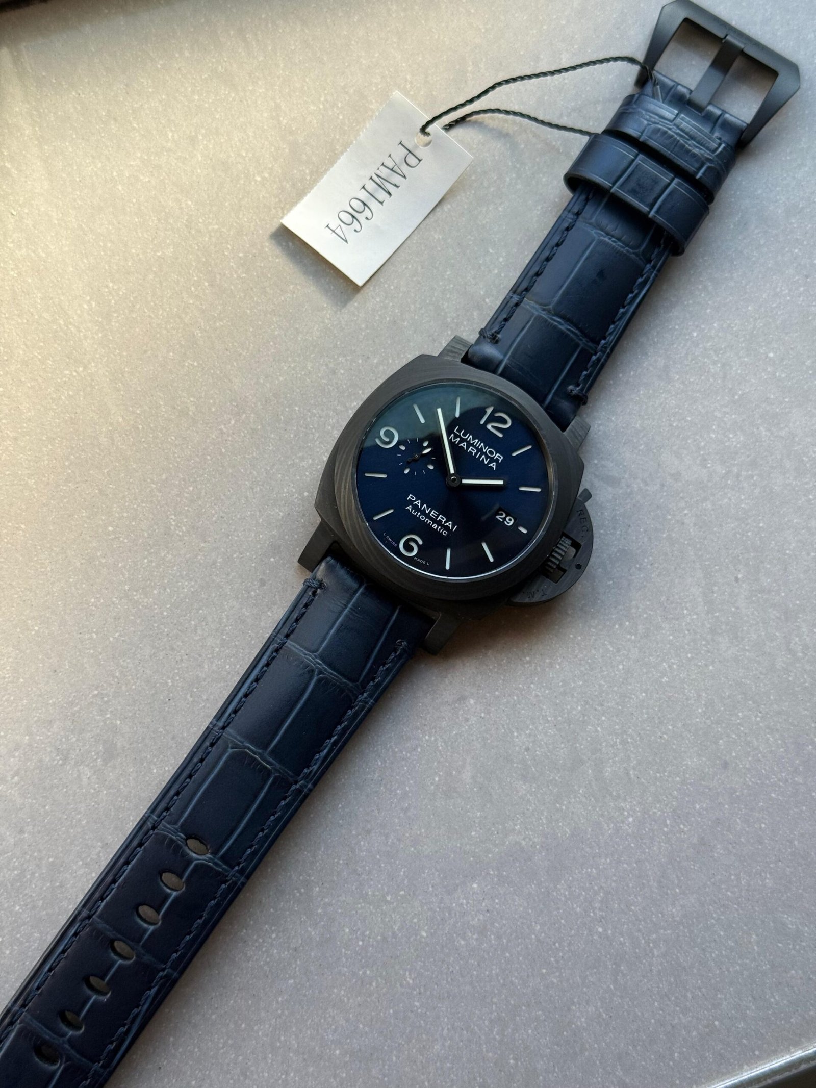PAM1664 Carbotech VSF 1:1 Best Edition on Blue Leather Strap P.9010 - Image 5